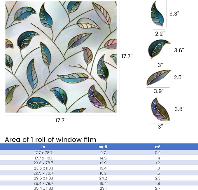 DKTIE Window Privacy Film Frosted Glass Static Cling UV Sun Blocking Heat - Image 7