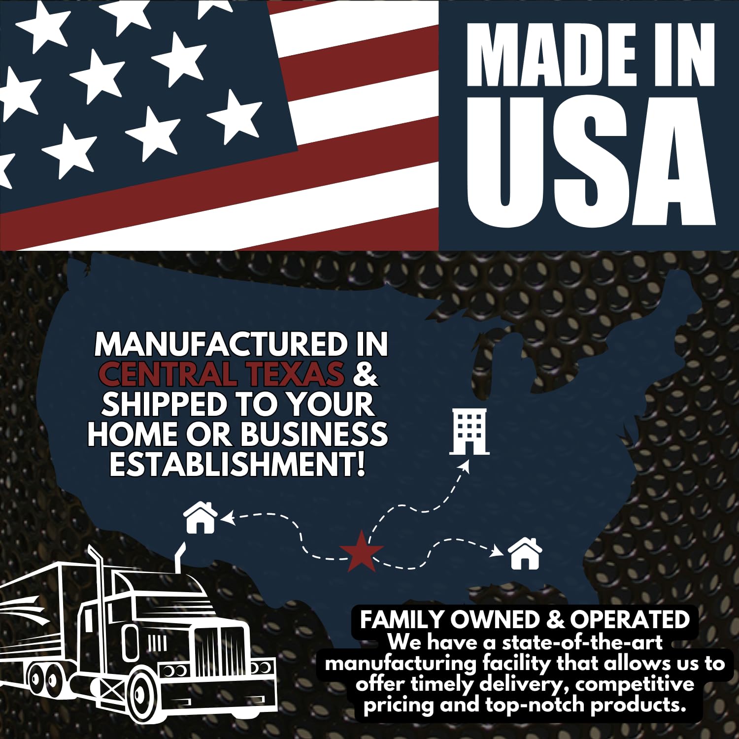 COATEDOUTDOORFURNITURE RFT-TXTGRY Heavy Duty Round Trash Receptacle with Flat Top, Liner Included, 32 Gallon, Textured Grey, Made in America