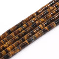 150Pcs 4×2mm Natural Yellow Tiger Eye Spacer Stone Beads by Nitopupu