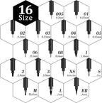 Tebik 16 Pack Calligraphy Pens, Hand Lettering Pens, Brush Markers Black Ink - Image 3