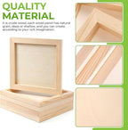 FSWCCK 5 Pack 9 x 9 inch Wood Panel Boards, Unfinished Wood Canvas Panels - Image 3