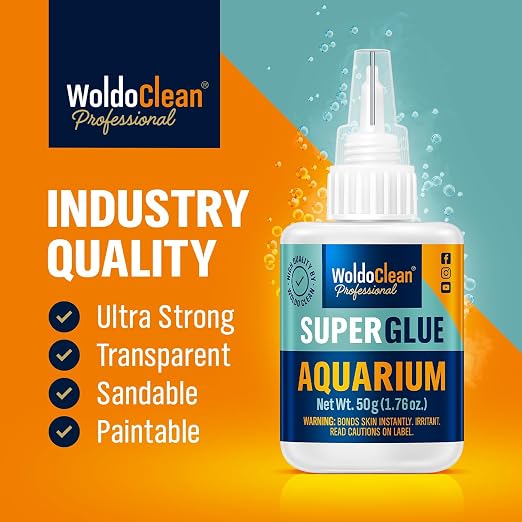 WoldoClean Aquarium Super Glue Gel 50g Fish Safe - Image 2
