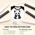 HTVSTD Black White Puff HTV Heat Transfer Vinyl 6pcs 12×10in | Puff Iron on - Image 7