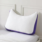 HOMELAB Adjustable Shredded Memory Foam Curve Pillow Queen Size 29"x19" by HOMELAB