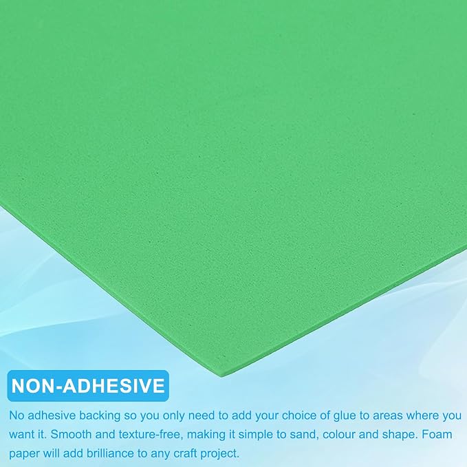 PATIKIL EVA Foam Sheet 10Pcs 12x8 Inch 2mm Thick Green | Easy Cutting EVA Foam - Image 4