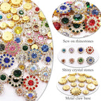100pcs Sew on Rhinestones Crystals Glass Gems Metal Claw Mixed 8mm 10mm 12mm - Image 2