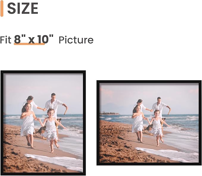 upsimples 8x10 Picture Frame Set of 3, Made of High Definition Glass - Image 4