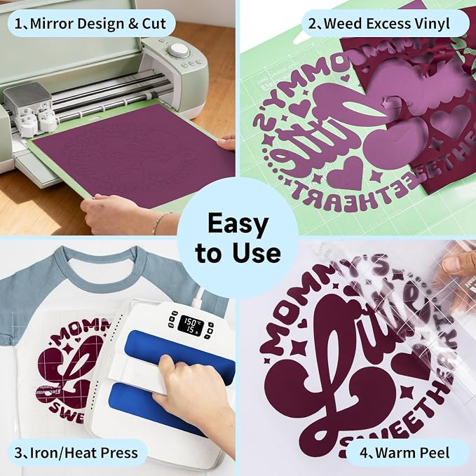 TECKWRAP Heat Transfer Vinyl for T-Shirts, 50+ Washes, REACH Certified & Dryer - Image 8