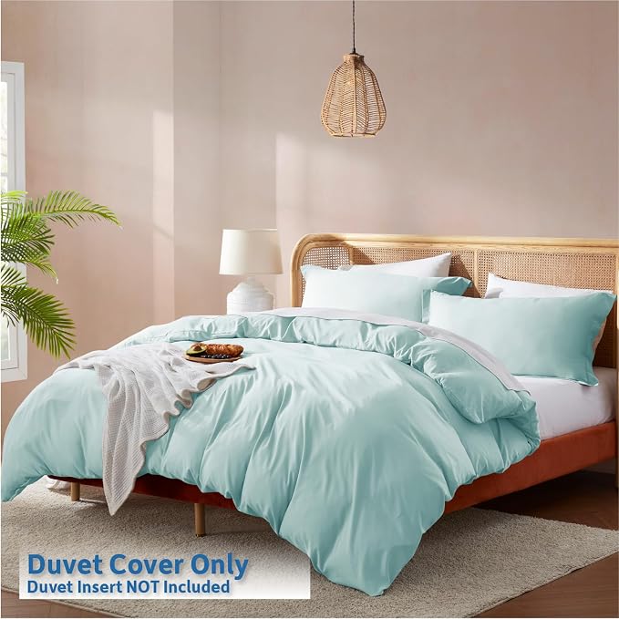 Nestl Light Blue California King Duvet Cover Sets - Image 2