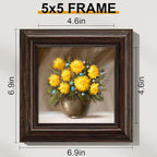 Vittanly 5x5 Picture Frames Set of 2, Ornate Vintage Photo Frame - Image 2