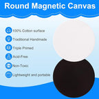 ESRICH 40Pack 4x4IN Round Mini Canvas Magnets, Small Magnetic Paint Canvas | - Image 5