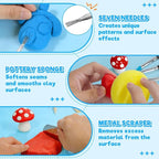 3.4FL OZ Air Dry Clay Glaze & 25pcs Tool Kit, Gloss Clay Varnish Protective - Image 7