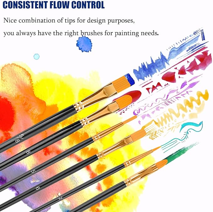 Paint Brushes Set, Oil Watercolor Acrylic Paint Brush, Artist Paintbrushes - Image 3