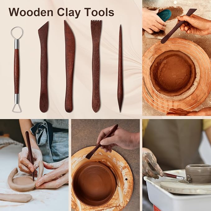 Amrules Clay Tools Kit, Practical Polymer Clay Sculpting Tools Kit, Air Dry - Image 3
