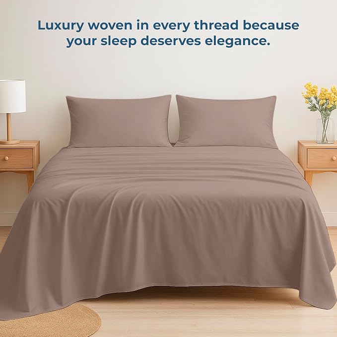 Royale Linens 100% Organic Cotton Twin Flat Sheet Only - Image 6