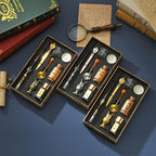 Joyeee Wooden Dip Pen Set with Ink, Vintage Letter Opener Knife, Desk Pen Holder - Image 8