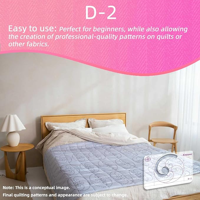 3Pcs Free Motion Quilting Templates - Image 4