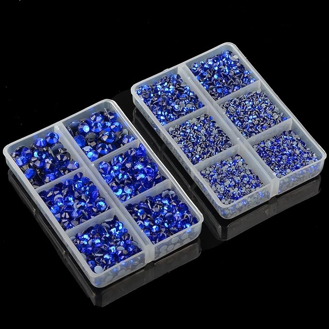 10000Pcs 2-Boxes Mixed Size Hot Fix Round Crystals Gems Glass Stones Hotfix - Image 5
