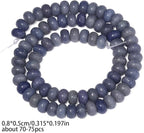 Songxi 5x8mm Natural Blue Aventurine Stone Rondelle Beads, Gemstone - Image 2