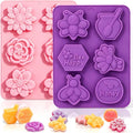 SJ Silicone Soap Molds 2 Packs, 3D Flower Silicone Molds by SJ