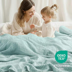 100% Cotton Muslin Blanket 40" x 40", Breathable and Lightweight Cotton Twin - Image 2