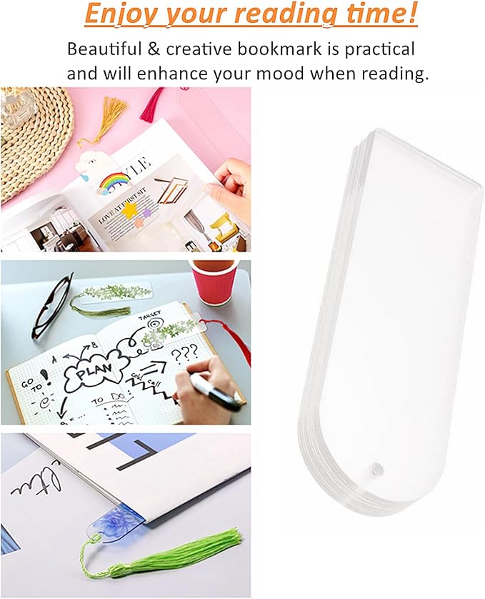 30Pcs Clear Acrylic Bookmark Blanks - Image 5