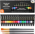 Shuttle Art Acrylic Paint Set, 16 x12ml Tubes Artist Quality Non Toxic Rich by ShuttleArt