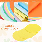 MECCANIXITY 24 Pcs Circle Card Stock, 3 Inch Round Cutouts Paper Thick - Image 3