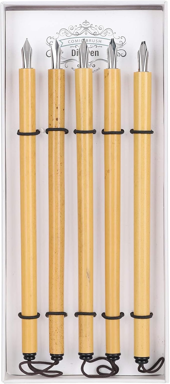 Yosoo Health Gear 5PCS Bamboo Pens, Comic & Arabic Calligraphy Dip Pens by YosooHealthGear