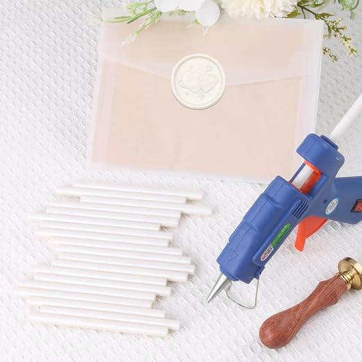 Pearl White Sealing Wax Sticks, WASOHLING 20Pcs Glue Gun Wax Seal Sticks - Image 2