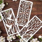 20pcs Flower Stencils for Painting Texture Stencils for Crafts Reusable Plant - Image 3