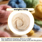 Wool Roving-3.5oz Needle Felting Wool, Soft Multi-Color Wool Fiber, Perfect - Image 2