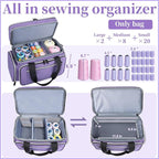Anitor Large Sewing Supplies Organizer, Double Layer Sewing Storage Organizer - Image 2