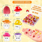 24pcs Mini Mushrooms Cute Resin Tiny Mushrooms Statue Fake Miniature Mushroom - Image 2