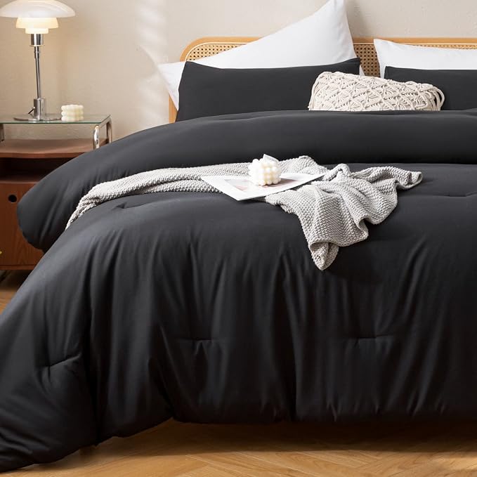 ROSGONIA Comforter Full Size Black - Image 3