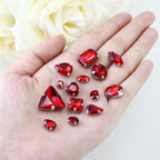 Dowarm Sew on Rhinestones 104 PCS Mixed Shapes Glass Sew on Crystals - Image 2