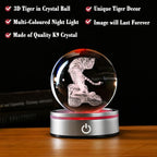 IFOLAINA Tiger Lovers Gifts for Men Women 3D Crystal Ball | Decorative Engraved - Image 2