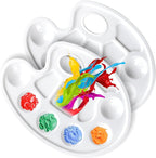 FANDAMEI Oval Paint Palette Tray, Plastic Paint Tray Palette, Painting Palette by FANDAMEI