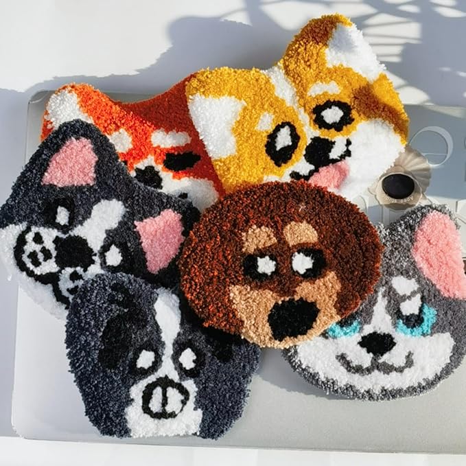 Avtytsda 6PCS Punch Needle Coaster Kit, Easy Punch Needle DIY Embroidery Set - Image 4