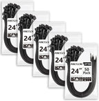 Large Zip Ties Heavy Duty Outdoor 24 inch, Heavy Duty Zip Ties 220 lbs by ANOSON