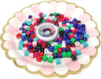 Honbay 200PCS Acrylic Dice Beads Multicolor Cube Loose Beads White Dots DIY - Image 4