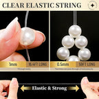 LEOBRO Pearl Beads for Bracelets, Bracelet Bead Kits, Small Pearl Beads and - Image 4