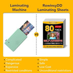 RowinsyDD 80 PCS Self Laminating Sheets, Self Adhesive Laminating Sheets | 8.5 - Image 4