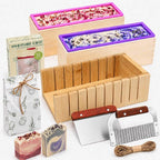 Soap Mold Making Kit with Wooden Cutter Soap Molds Silicone 46oz Purple | Melt by Hepgodin