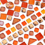 LITMIND Assorted Orange Irregular Crystal Mosaic Tiles, 9oz Value Pack - Image 5