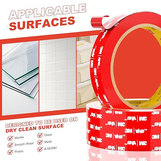 3M Double Sided Tape Heavy Duty VHB, 0.39"×16.5ft, 4905 Strong Adhesive - Image 4