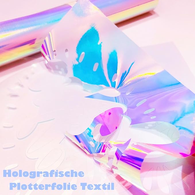 Holographic Heat Transfer Vinyl 10.5IN x 6FT Rainbow HTV Iron on Vinyl - Image 3
