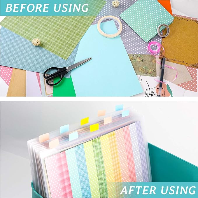 Caydo 50 Pcs 12 x 12 Inch Scrapbook Paper Storage Organizer - Image 4