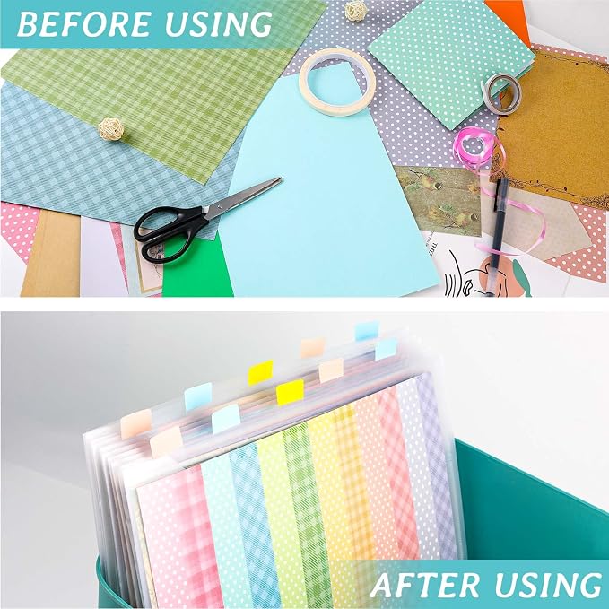 Caydo 120PCS Scrapbook Paper Storage - Image 4
