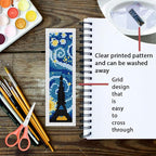 ORIGACH 6 Set Starry Night and Black Cat Cross Stitch Bookmark Kit - Image 3